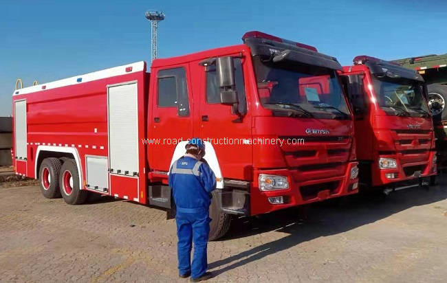 trường hợp công ty mới nhất về DRC - 2 chiếc Xe tải chữa cháy SINOTRUK 371hp
