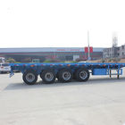 13000×2500×1490mm 4 Axles 60 Ton Payload 40ft 45ft Flatbed Container Trailer